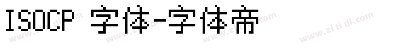 ISOCP 字体字体转换